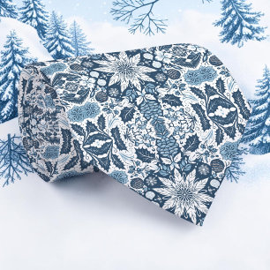 Vinter Säsongsbetonad Snöflinga Mönster Nackdel Ba Slips