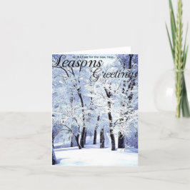 Vinter säsongshälsningar helgkort