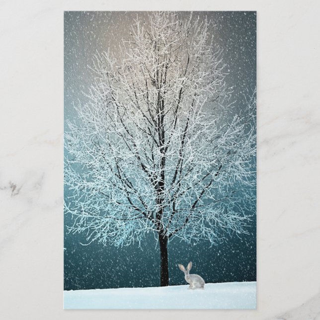 Vinter Scene Brevpapper (Framsida)