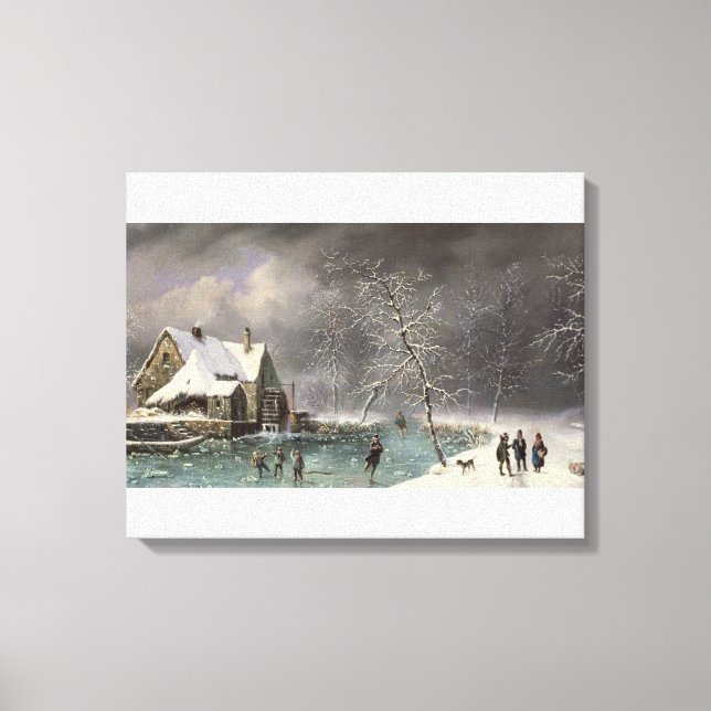 Vinter Scene Canvastryck (Framsida)