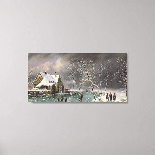 Vinter Scene Canvastryck (Framsida)