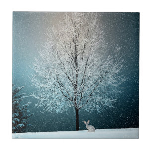 Vinter Scene Kakelplatta