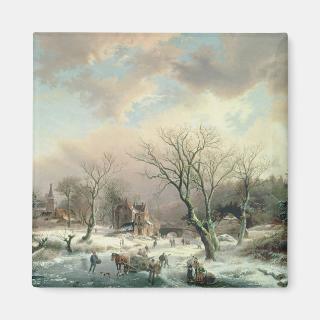 Vinter Scene Magnet (Framsidan)