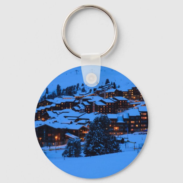Vinter Scene Nyckelring (Framsida)