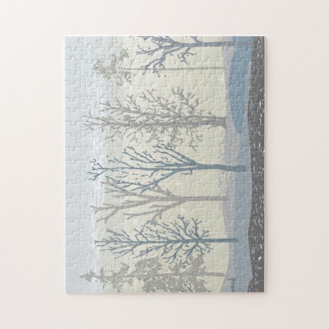 Vinter Scene Puzzle Pussel (Vertikal)