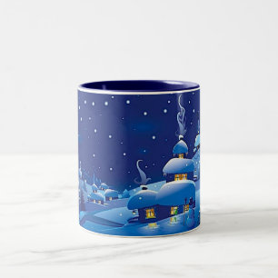 Vinter Scene Två-Tonad Mugg