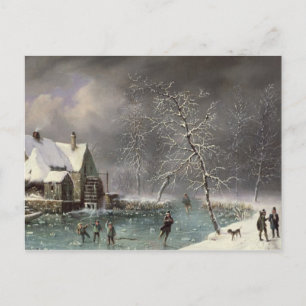 Vinter Scene Vykort