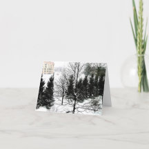 Vinter scenen fallet högtidskort