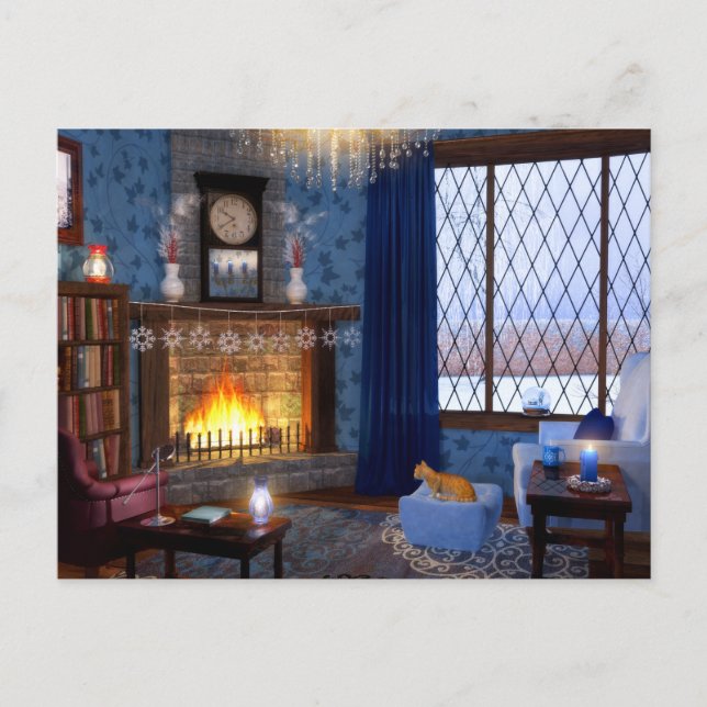 Vinter serenity julkort vykort (Framsida)