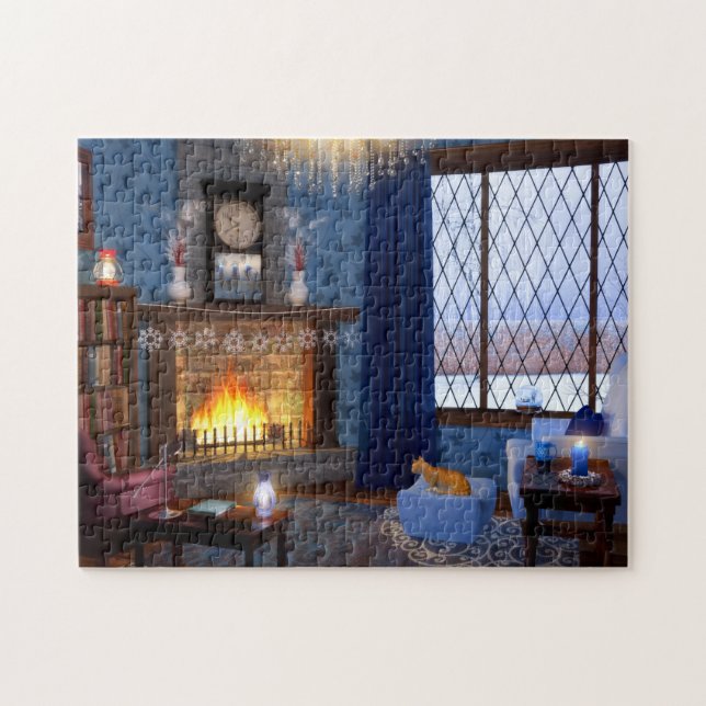 Vinter Serenity Puzzle Pussel (Horisontell)