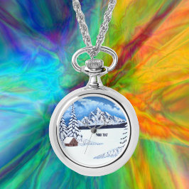 Vinter  Silver Necklace Watch Armbandsur