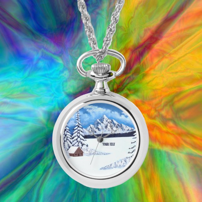 Vinter  Silver Necklace Watch Armbandsur (Skapare uppladdad)
