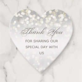 Vinter Silver och Guld Gnistra Bröllop Gåvor Etiketter