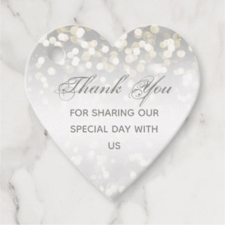 Vinter Silver och Guld Gnistra Bröllop Gåvor Etiketter