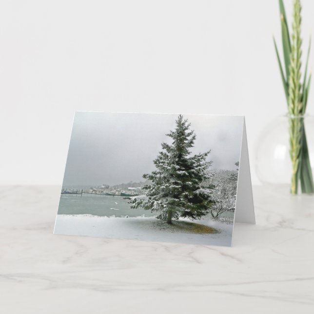 Vinter-Sjölandskap Helgkort (Framsida)