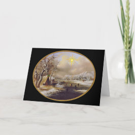 Vinter Skal-julkort Kväll Kort