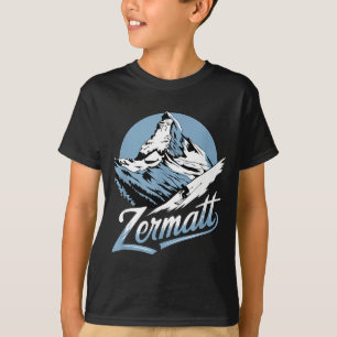Vinter skidäventyr zermatt berg skidspassning kul t shirt