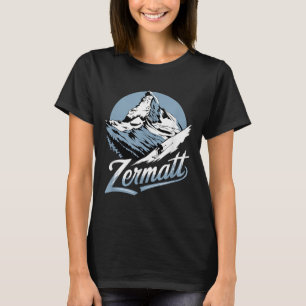 Vinter skidäventyr, Zermatt Mountain Skidspass T Shirt