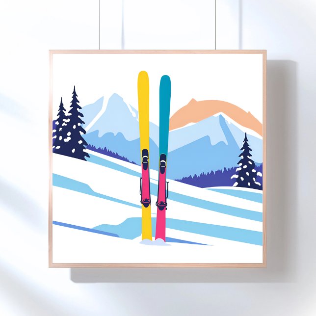 Vinter Skidberg Poster (Skapare uppladdad)