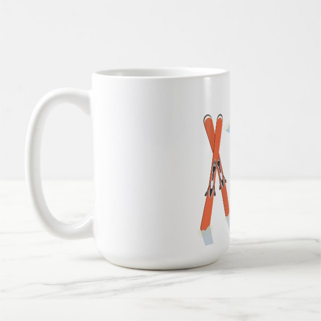 Vinter Skidcitat – Mountain Adventure Design Kaffemugg (Vänster)