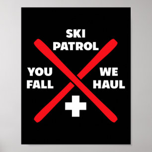 Vinter Skidpatrullspel Tröjor Och Huvar Skidor Poster