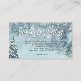 Vinter skog bok för Baby Shower spel Tilläggskort