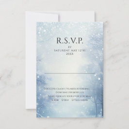 Vinter Skog Bröllop OSA Kort