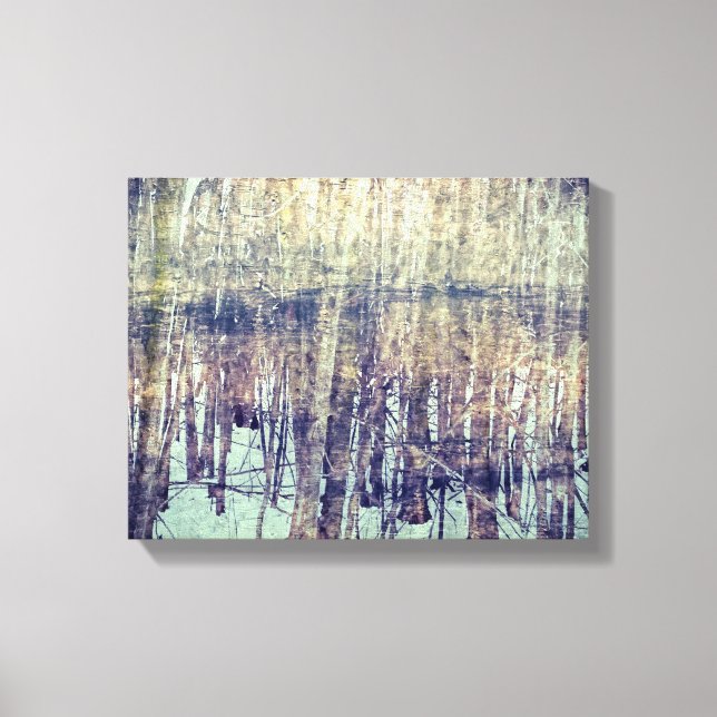 vinter skog impressionism canvastryck (Framsida)