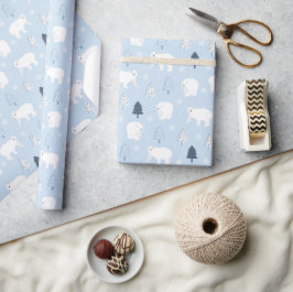 Vinter skog Isbjörnar Presentpapper