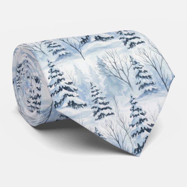 Vinter skog serenitet – Snötäckt skogsmark Slips (Rullad)