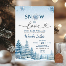 Vinter Skog Snö I Kärlek Baby Shower