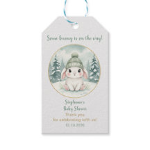 Vinter Skogs Kanin Könsneutrala Baby Shower