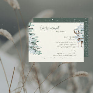 Vinter Skogsbarn det är kallt ute Baby Shower Inbjudningar