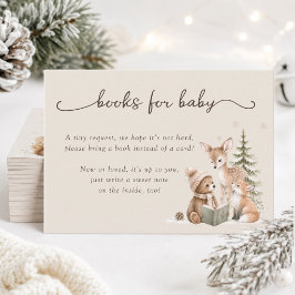 Vinter Skogsdjur Baby Shower Böcker För Bebis Tilläggskort