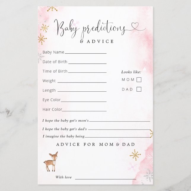 Vinter Skogsflicka Bröllsdusch Prognoser Råd (Framsida)