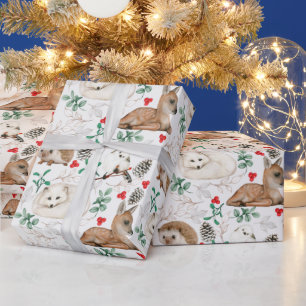 Vinter Skogslandskaps Inpackningspapper Presentpapper
