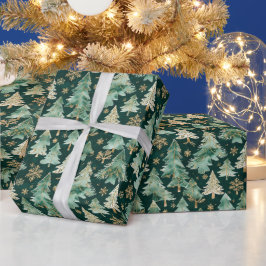 Vinter skogspapper på mörk bakgrund presentpapper