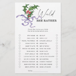 Vinter skulle hon hellre vilja ha möhippa spel