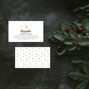 Vinter släde Isbjörn Böcker för Baby Shower Tilläggskort