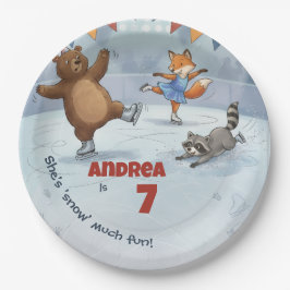 Vinter slapstick isdans födelsedag pappers tallrik