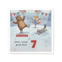 Vinter slapstick isdans födelsedag papperstallrik
