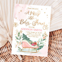 Vinter Sleigh jul Merry Little Baby Shower