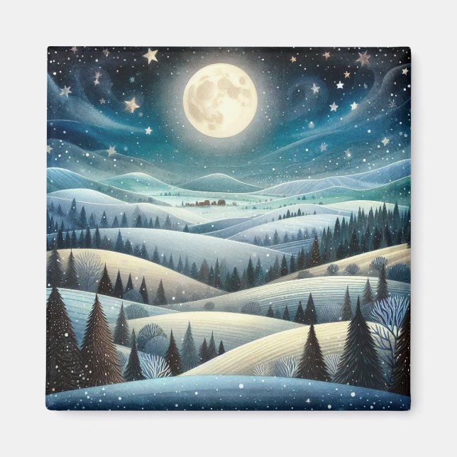 Vinter Sluttningar Magnet (Framsidan)