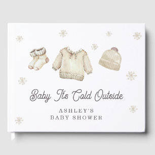 Vinter snö baby Det är kallt ute Baby Shower Gästböcker