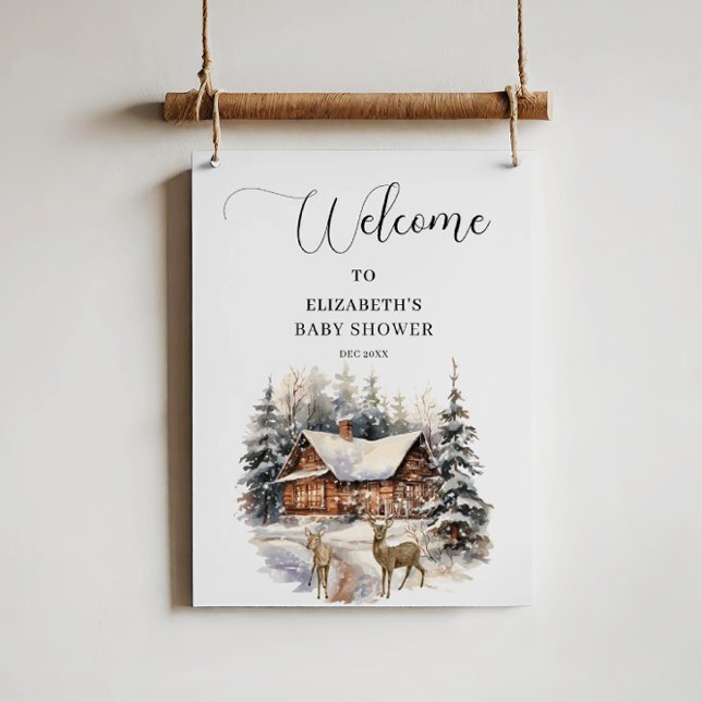 Vinter Snö Baby Det Är Kallt Utomhus Välkommen Poster (Skapare uppladdad)