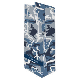 Vinter-Snö-blå kamouflage Ditt namn anpassar sig