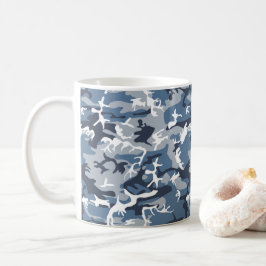 Vinter Snö Blå Kamouflage, Militär, Armé Kaffemugg