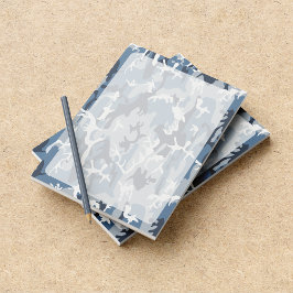 Vinter Snö Blue Camouflage, militär, armé Anteckningsblock