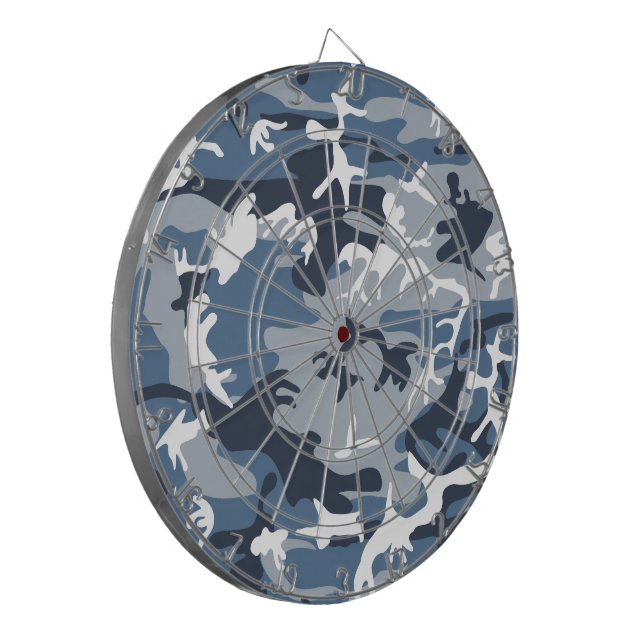 Vinter Snö Blue Camouflage, militär, armé Darttavla (Vänstra Framsidan)