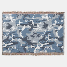 Vinter Snö Blue Camouflage, militär, armé Filt